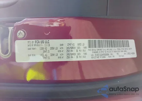 2019 Chrysler Pacifica Limited from USA, damaged, VIN 2C4RC1GG4KR589084